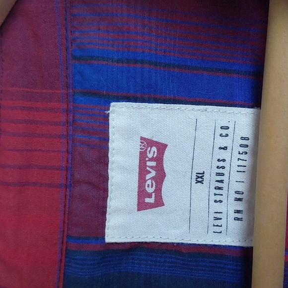 Levi's Plaid Vibrant Color Pearl Snap Pocket Buttondown Western Shirt Sz.XXL - Picture 9 of 10